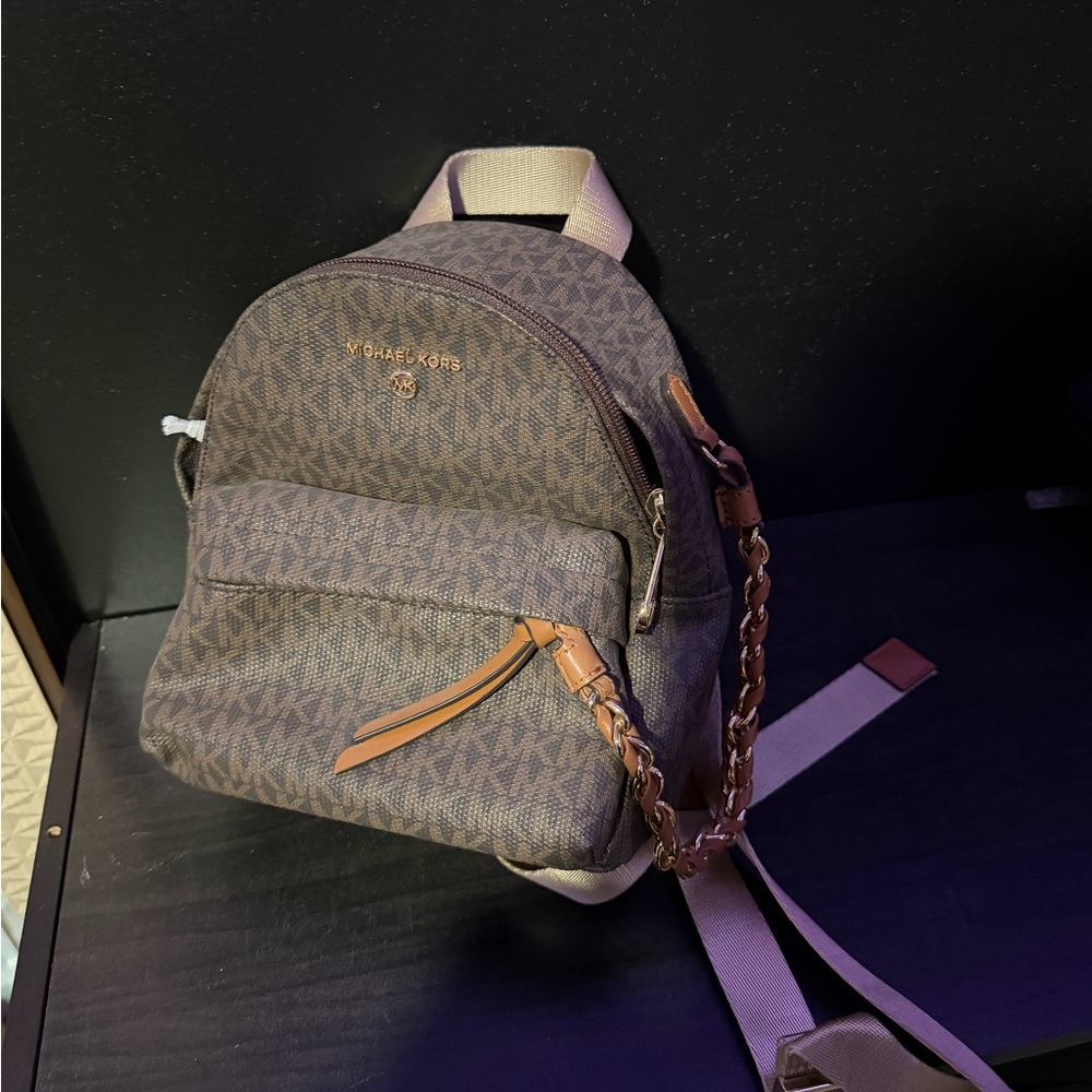 Michael Kors Signature Brown Backpack